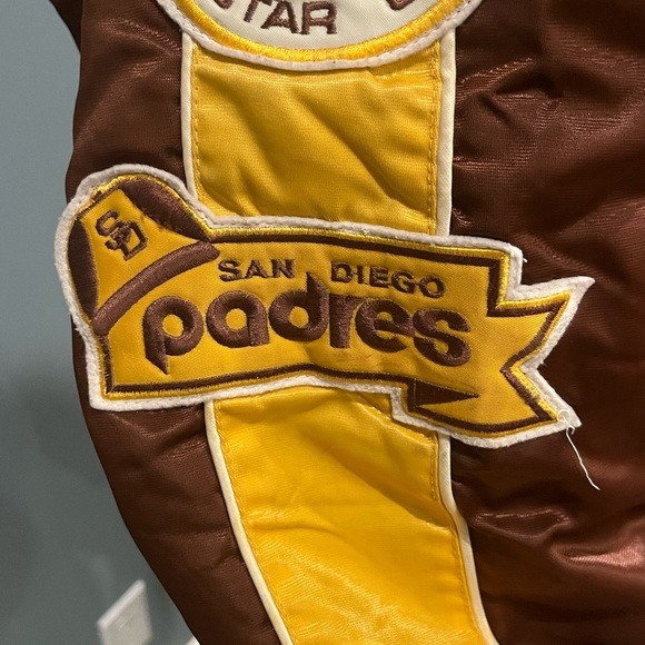 Rare Vintage San Diego PADRES MLB Cooperstown G-III Carl Banks Satin Jacket - Picture 11 of 17